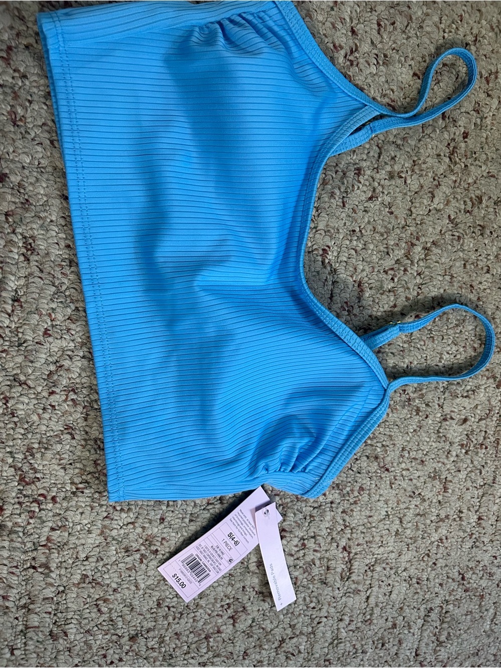 Target Blue Ribbed Crop Bralette